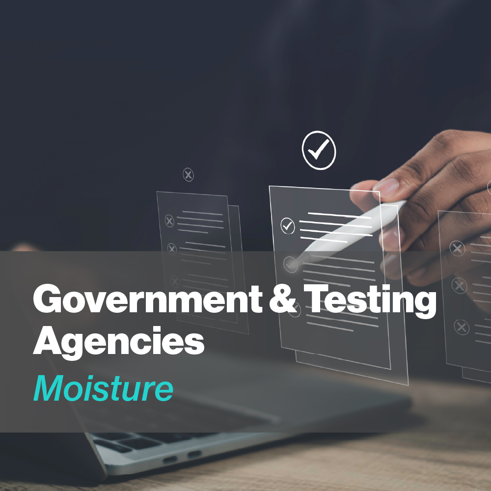 Government Testing Agencies Moisture
